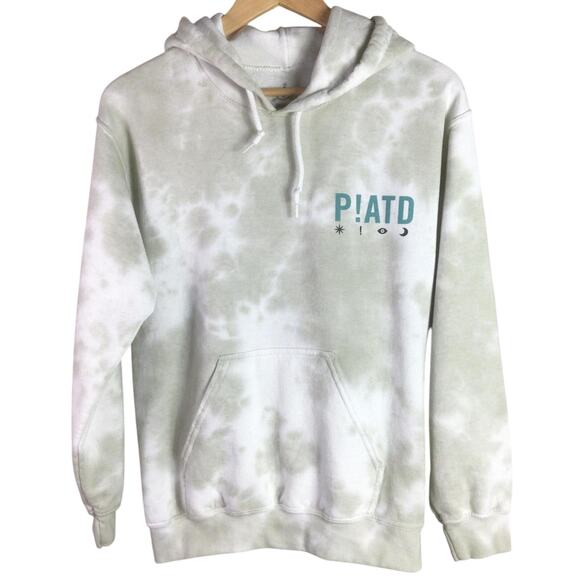 Panic At The Disco P!ATD Tie Dye Hoodie Green White Small - Picture 2 of 5